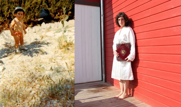 ET SI ON POUVAIT S'ECHAPPER...
Elles sont prises au piège, coincées. L'angle droit d'un côté, la pente de l'autre. La course est terminée. Elle ne peuvent que regarder impuissantes, le traqueur. Et attendre le moment du sursaut, la possibilité de l'échappée. En attendant, elles savent à qui elles ont affaire et patientent, l'énergie des corps à l'affut de la moindre occasion de fuite. La femme est protégée par le cuir, la petite fille est plus fragile...