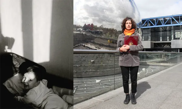 ET SI ON NE CROYAIT PAS...
Le reflet d'un grand espoir se dessine dans la sphère ; la perspective souriante d'un avenir meilleur se concentre sur le mur et dans le landau. La lumière agit comme celle qui traverse les vitraux des cathédrale : le rayon « divin » baptise la jovialité du bébé.