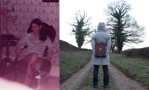 ET SI ON S'ENIVRAIT...
Tu te tournes le dos. L'album, porté au creux des reins, base d'une colonne vertébrale familiale, affronte ce qui est derrière toi. Est-ce qu'il te protège du souvenir de ce soir où le vin rouge prend le frais dans le seau à champagne ? Tu tournes le dos à la statuette dorée folle qui danse la gigue en regardant les motifs du papier-peint. Toi, aussi tu brilles. Et tu souris.