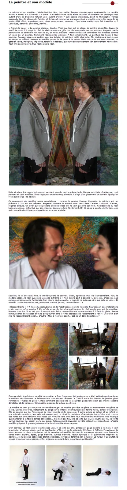 Pages du livre Le peintre et son modèle