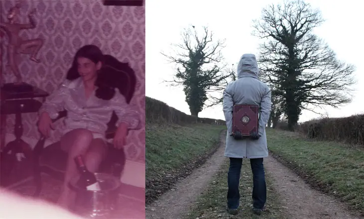 ET SI ON S'ENIVRAIT... Tu te tournes le dos. L'album, porté au creux des reins, base d'une colonne vertébrale familiale, affronte ce qui est