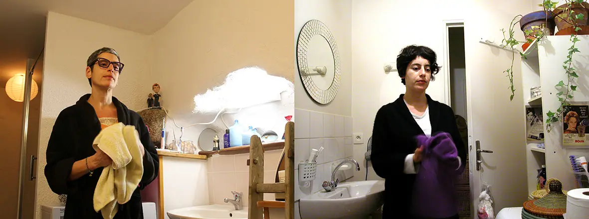 Dans la salle de bain, essuyage de mains. Elle est blafarde et semble abattue. Et ces maigres plantes qui rampent péniblement et ne ressembl